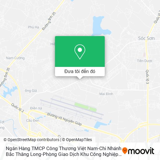 Bản đồ Ngân Hàng TMCP Công Thương Việt Nam-Chi Nhánh Bắc Thăng Long-Phòng Giao Dịch Khu Công Nghiệp Nội Bà
