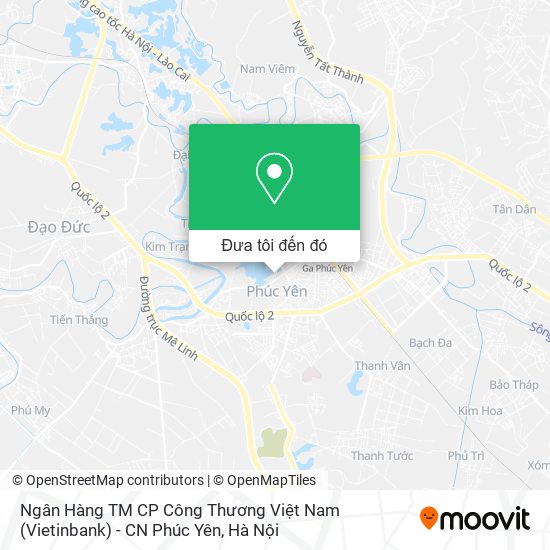 Bản đồ Ngân Hàng TM CP Công Thương Việt Nam (Vietinbank) - CN Phúc Yên
