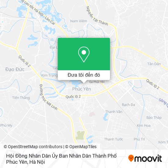 Bản đồ Hội Đồng Nhân Dân Ủy Ban Nhân Dân Thành Phố Phúc Yên