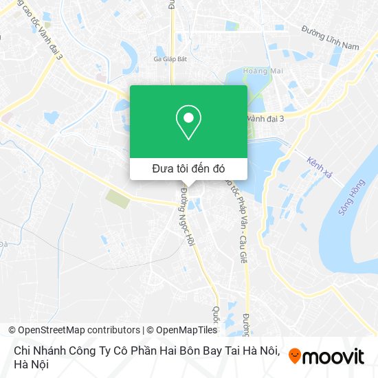 Bản đồ Chi Nhánh Công Ty Cô Phần Hai Bôn Bay Tai Hà Nôi