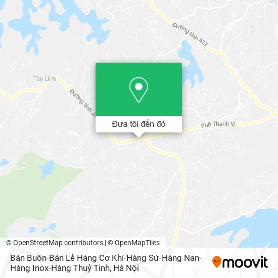 Bản đồ Bán Buôn-Bán Lẻ Hàng Cơ Khí-Hàng Sứ-Hàng Nan-Hàng Inox-Hàng Thuỷ Tinh