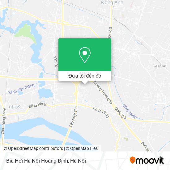 Bản đồ Bia Hơi Hà Nội Hoàng Định