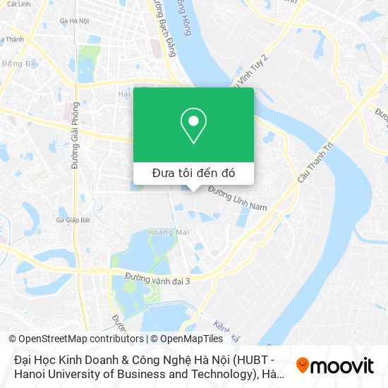 Bản đồ Đại Học Kinh Doanh & Công Nghệ Hà Nội (HUBT - Hanoi University of Business and Technology)