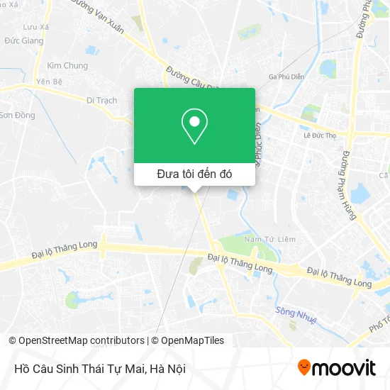 Bản đồ Hồ Câu Sinh Thái Tự Mai