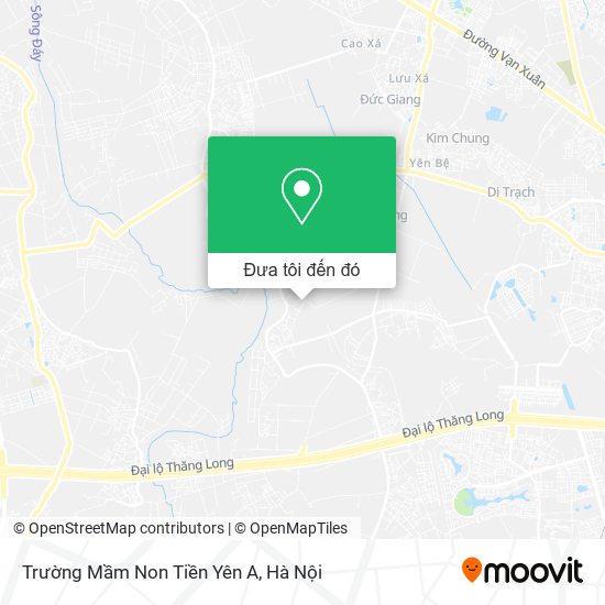 Bản đồ Trường Mầm Non Tiền Yên A