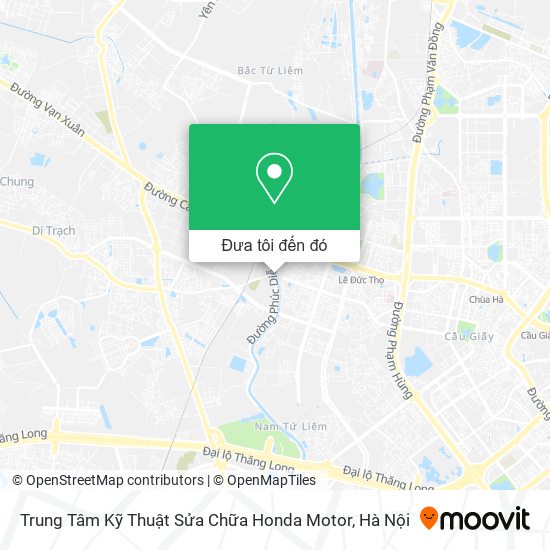 Bản đồ Trung Tâm Kỹ Thuật Sửa Chữa Honda Motor