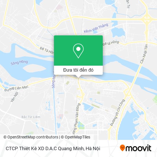 Bản đồ CTCP Thiêt Kê XD D.A.C Quang Minh