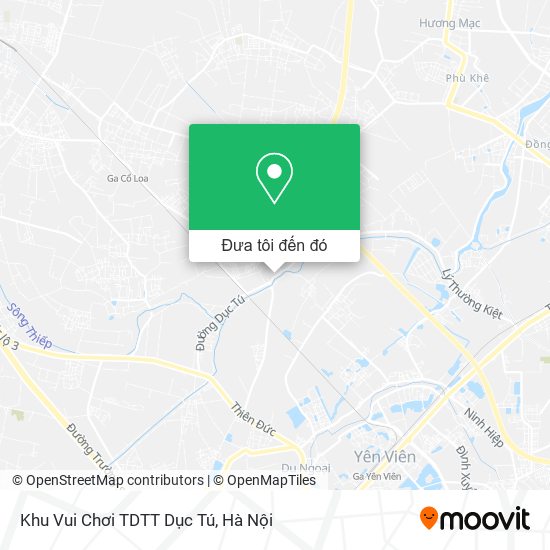Bản đồ Khu Vui Chơi TDTT Dục Tú