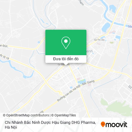 Bản đồ Chi Nhánh Bắc Ninh Dược Hậu Giang DHG Pharma