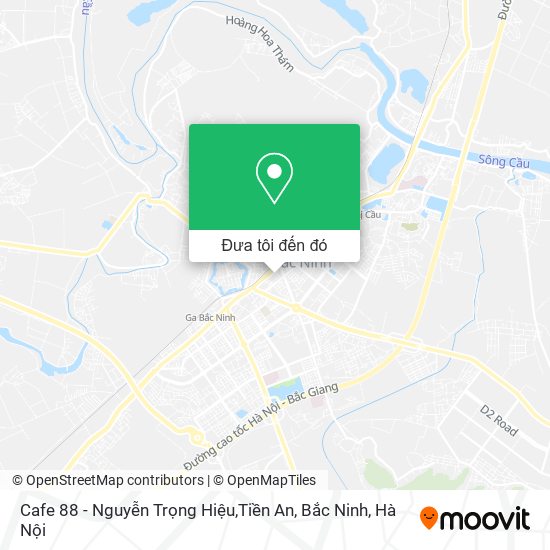 Bản đồ Cafe 88 - Nguyễn Trọng Hiệu,Tiền An, Bắc Ninh