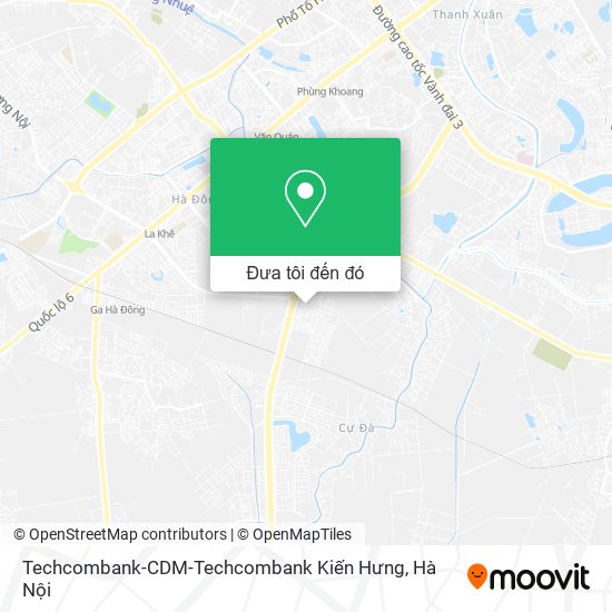 Bản đồ Techcombank-CDM-Techcombank Kiến Hưng
