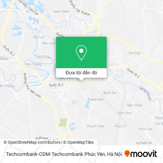 Bản đồ Techcombank-CDM-Techcombank Phúc Yên