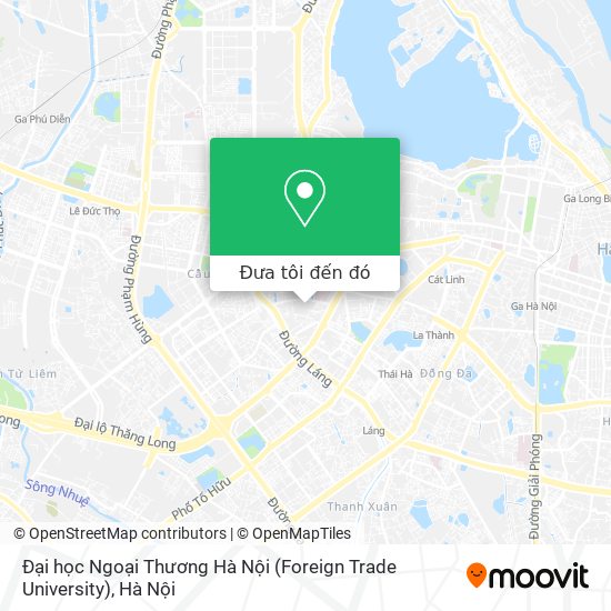 Bản đồ Đại học Ngoại Thương Hà Nội (Foreign Trade University)