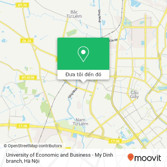 Bản đồ University of Economic and Business - My Dinh branch