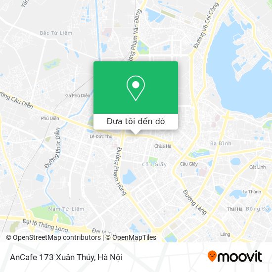Bản đồ AnCafe 173 Xuân Thủy