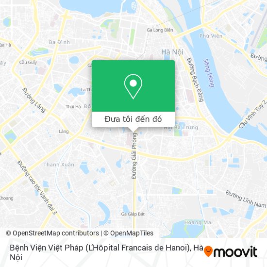 Bản đồ Bệnh Viện Việt Pháp (L’Hôpital Francais de Hanoi)