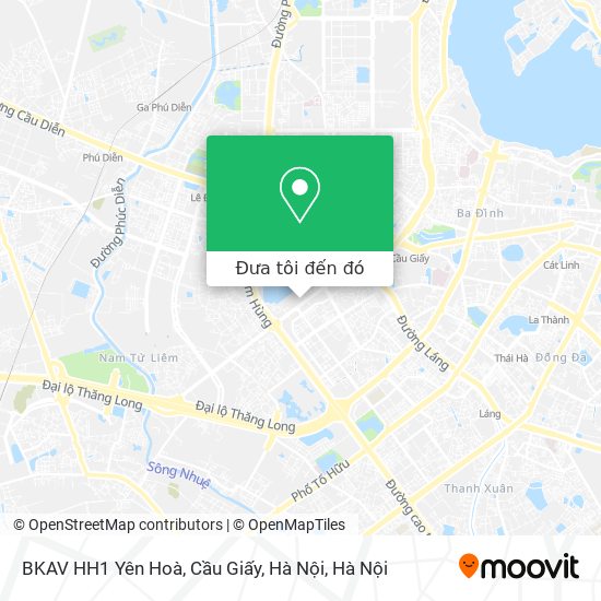 Bản đồ BKAV HH1 Yên Hoà, Cầu Giấy, Hà Nội
