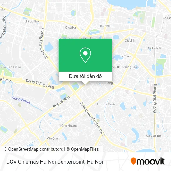 Bản đồ CGV Cinemas Hà Nội Centerpoint