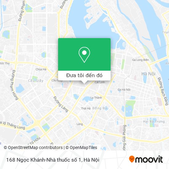 Bản đồ 168 Ngọc Khánh-Nhà thuốc số 1