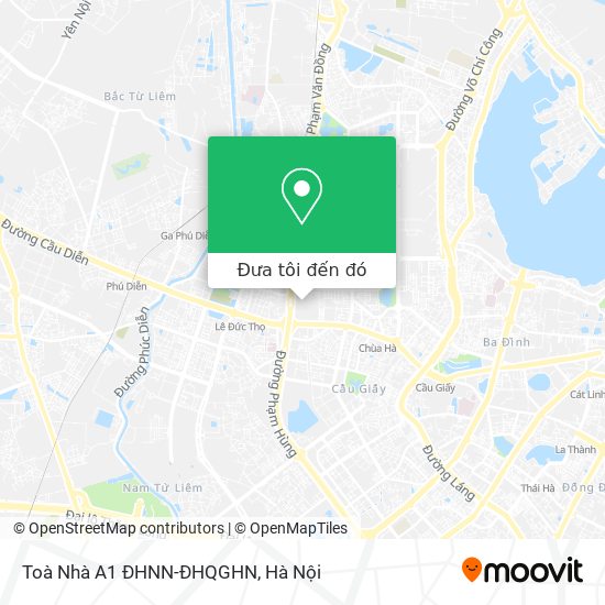Bản đồ Toà Nhà A1 ĐHNN-ĐHQGHN