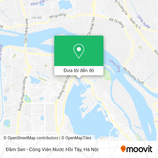 Bản đồ Đầm Sen - Công Viên Nước Hồi Tây