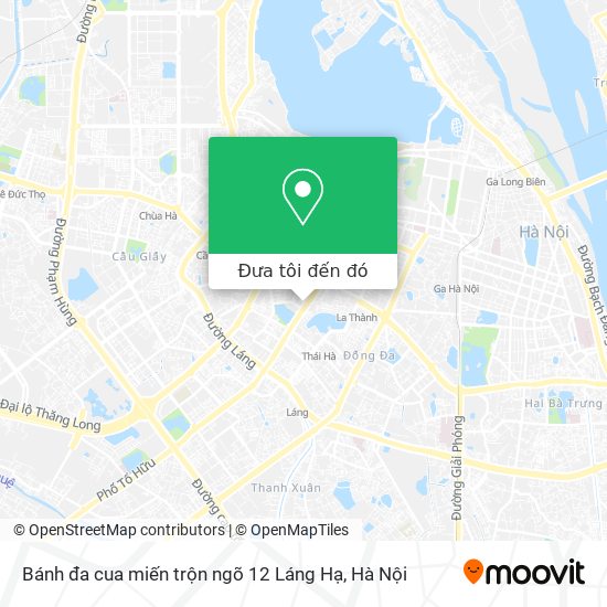 Bản đồ Bánh đa cua miến trộn ngõ 12 Láng Hạ