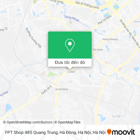 Bản đồ FPT Shop 485 Quang Trung, Hà Đông, Hà Nội