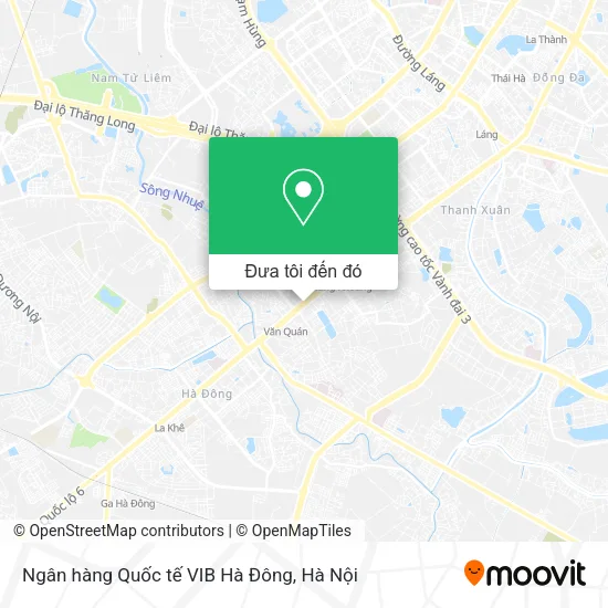 Bản đồ Ngân hàng Quốc tế VIB Hà Đông