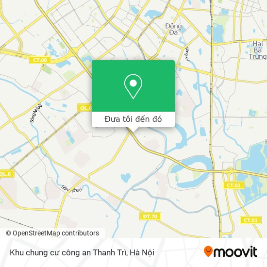 Bản đồ Khu chung cư công an Thanh Trì