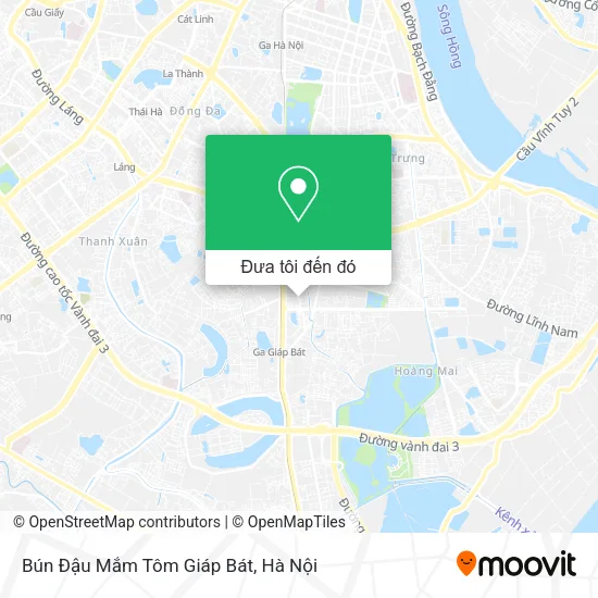 Bản đồ Bún Đậu Mắm Tôm Giáp Bát
