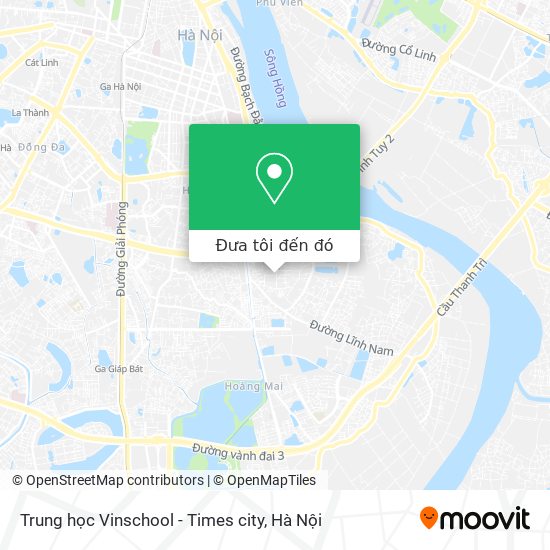 Bản đồ Trung học Vinschool - Times city