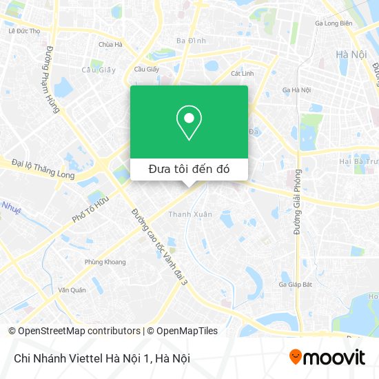 Bản đồ Chi Nhánh Viettel Hà Nội 1