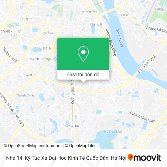 Bản đồ Nhà 14, Ký Túc Xá Đại Hoc Kinh Tế Quốc Dân