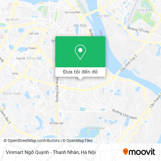 Bản đồ Vinmart Ngõ Quỳnh - Thanh Nhàn