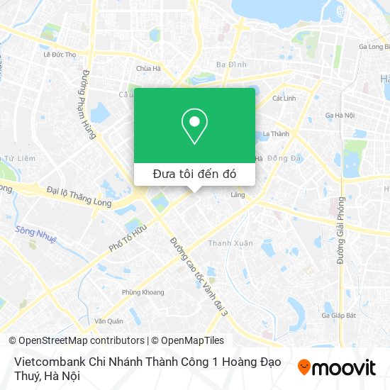 Bản đồ Vietcombank Chi Nhánh Thành Công 1  Hoàng Đạo Thuý