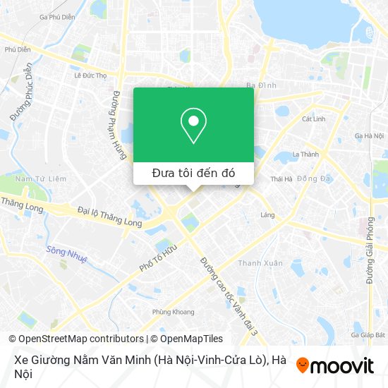 Bản đồ Xe Giường Nằm Văn Minh (Hà Nội-Vinh-Cửa Lò)