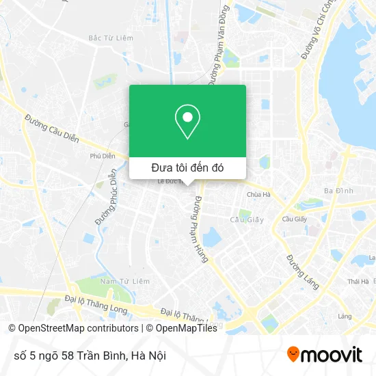 Bản đồ số 5 ngõ 58 Trần Bình