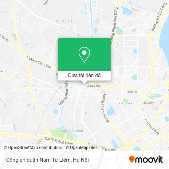 Bản đồ Công an quận Nam Từ Liêm