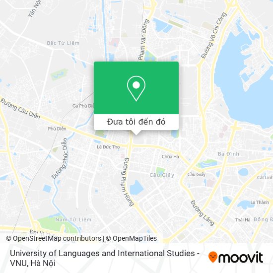 Bản đồ University of Languages and International Studies - VNU