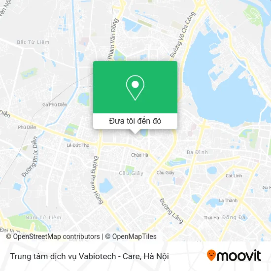Bản đồ Trung tâm dịch vụ Vabiotech - Care