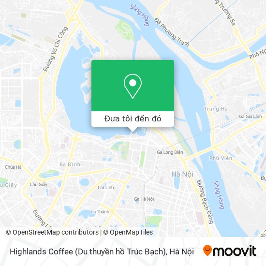 Bản đồ Highlands Coffee (Du thuyền hồ Trúc Bạch)