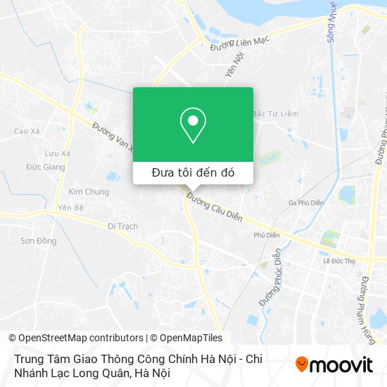 Bản đồ Trung Tâm Giao Thông Công Chính Hà Nội - Chi Nhánh Lạc Long Quân