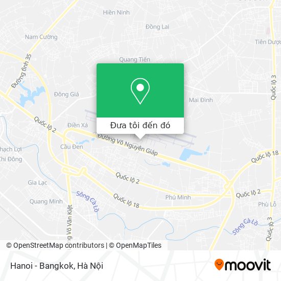 Bản đồ Hanoi - Bangkok