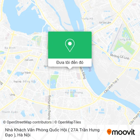 Bản đồ Nhà Khách Văn Phòng Quốc Hội ( 27A Trần Hưng Đạo )