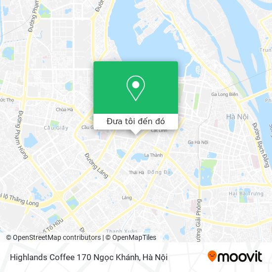 Bản đồ Highlands Coffee 170 Ngọc Khánh