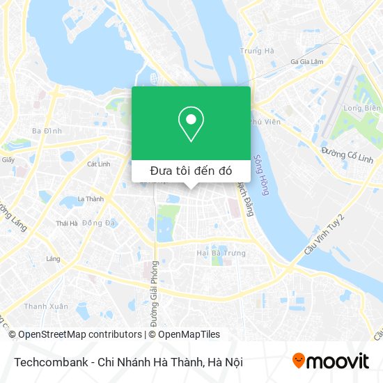 Bản đồ Techcombank - Chi Nhánh Hà Thành