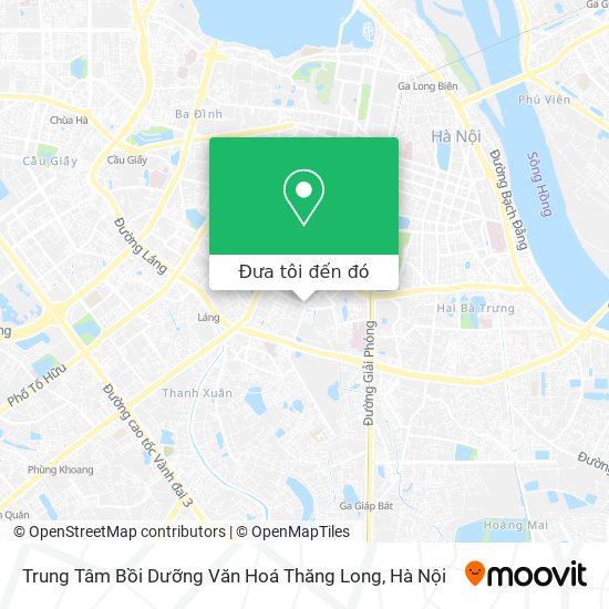 Bản đồ Trung Tâm Bồi Dưỡng Văn Hoá Thăng Long