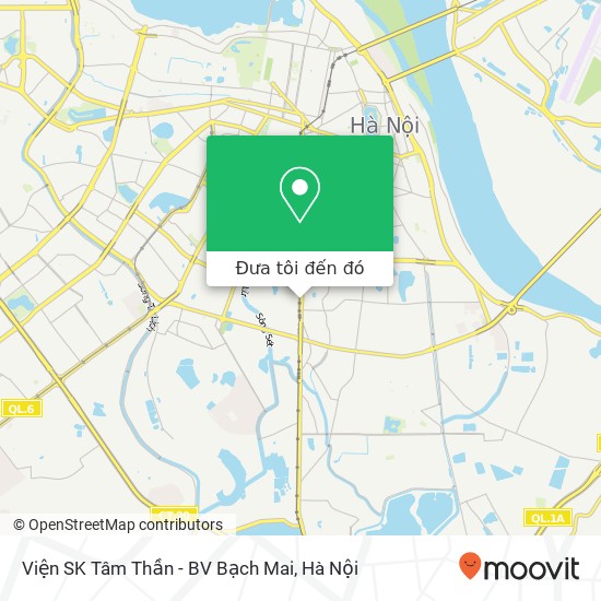 Bản đồ Viện SK Tâm Thần - BV Bạch Mai