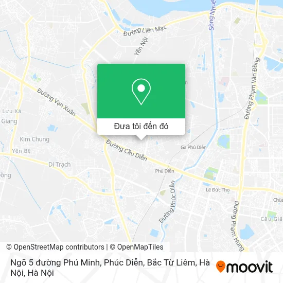 Bản đồ Ngõ 5 đường Phú Minh, Phúc Diễn, Bắc Từ Liêm, Hà Nội