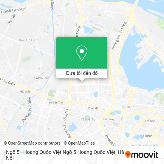 Bản đồ Ngõ 5 - Hoàng Quốc Việt Ngõ 5 Hoàng Quốc Việt